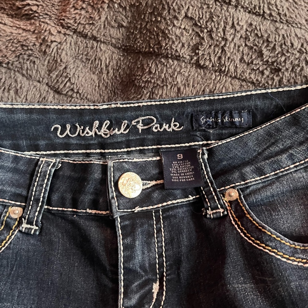 Wishful Park Women's Deep Indigo Skinny Jeans